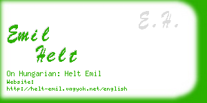 emil helt business card